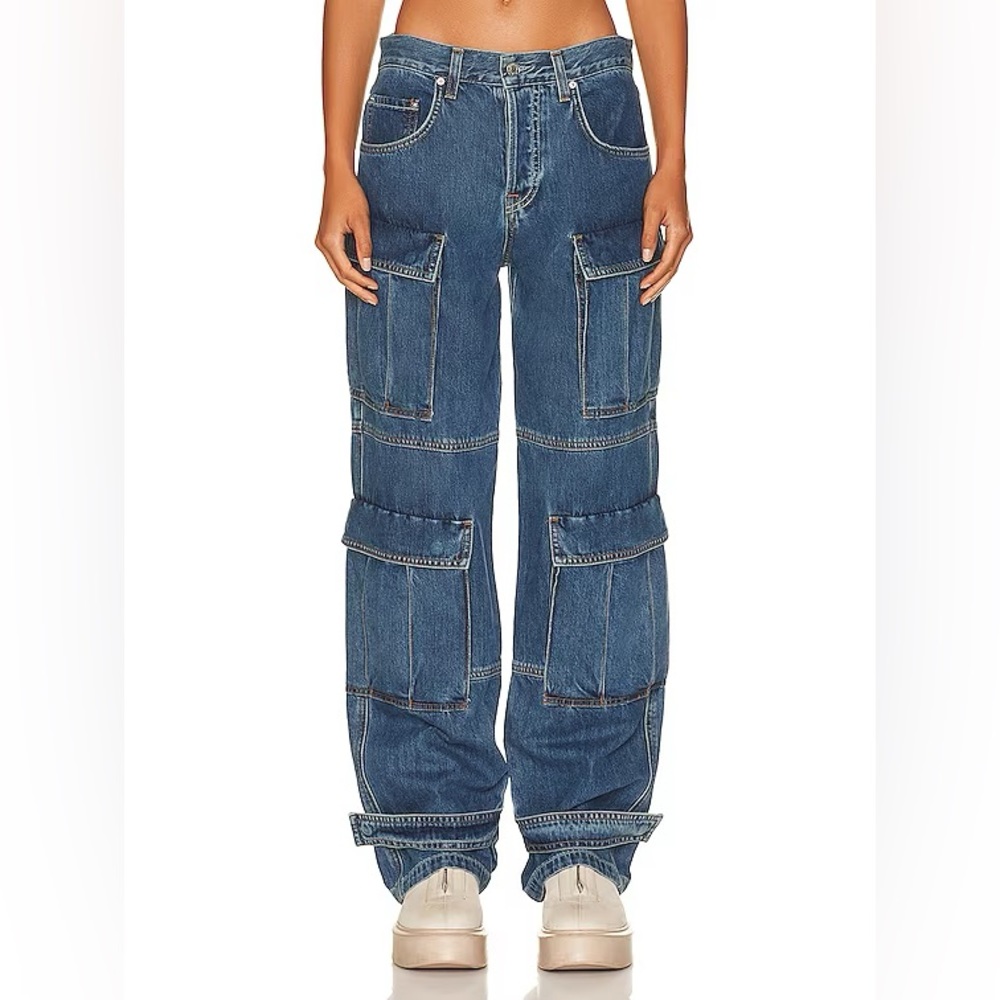 GRLFRND jeans: Lex Cargo in Rio Grande